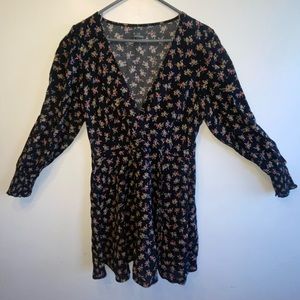 Black floral dress